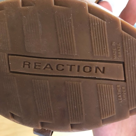 Kenneth Cole Reaction Apple Cedar Leather Wedge Sandals - Y2K Vibe - Picture 6 of 13